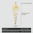 GobekUsa Crystal Stair Long Chandelier - Simple Modern Design for Duplex Villa Living Room