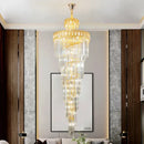 GobekUsa Crystal Stair Long Chandelier - Simple Modern Design for Duplex Villa Living Room