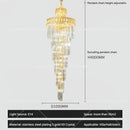GobekUsa Crystal Stair Long Chandelier - Simple Modern Design for Duplex Villa Living Room