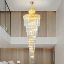 GobekUsa Crystal Stair Long Chandelier - Simple Modern Design for Duplex Villa Living Room