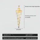 GobekUsa Crystal Stair Long Chandelier - Simple Modern Design for Duplex Villa Living Room