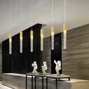 GobekUsa Crystal Staircase Chandelier: Modern Loft Hanging Lamps with Gold Finish