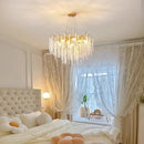 GobekUsa Crystal Tassel Chandelier Luxury Pendant for Home, Living Room, Dining Room, Hotel Hall