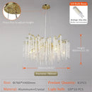 GobekUsa Crystal Tassel Chandelier Luxury Pendant for Home, Living Room, Dining Room, Hotel Hall