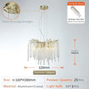 GobekUsa Crystal Tassel Chandelier Luxury Pendant for Home, Living Room, Dining Room, Hotel Hall