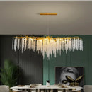 GobekUsa Crystal Tassel LED Branch Chandelier for Dining Room and Home Decor