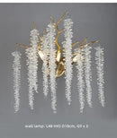 GobekUsa Crystal Tassel LED Branch Chandelier for Dining Room and Home Decor
