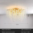 GobekUsa Crystal Tassel LED Branch Chandelier for Dining Room and Home Decor