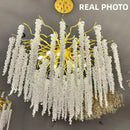 GobekUsa Crystal Tassel LED Branch Chandelier for Dining Room and Home Decor