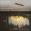 GobekUsa Crystal Tassel LED Branch Chandelier for Dining Room and Home Decor