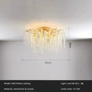 GobekUsa Crystal Tassel LED Branch Chandelier for Dining Room and Home Decor