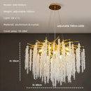 GobekUsa Crystal Tassel LED Branch Chandelier for Dining Room and Home Decor