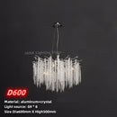 GobekUsa Crystal Tassel Pendant Chandelier for Dining Room, Kitchen Island, Hall - Luxury LED Lighting