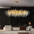 GobekUsa Crystal Tassel Pendant Chandelier for Dining Room, Kitchen Island, Hall - Luxury LED Lighting