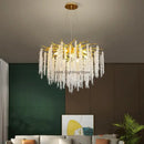 GobekUsa Crystal Tassel Pendant Chandelier for Dining Room, Kitchen Island, Hall - Luxury LED Lighting