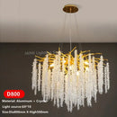 GobekUsa Crystal Tassel Pendant Chandelier for Dining Room, Kitchen Island, Hall - Luxury LED Lighting