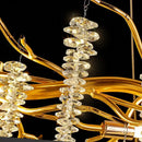 GobekUsa Crystal Tassel Pendant Chandelier for Dining Room, Kitchen Island, Hall - Luxury LED Lighting