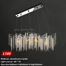GobekUsa Crystal Tassel Pendant Chandelier for Dining Room, Kitchen Island, Hall - Luxury LED Lighting