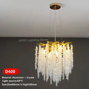 GobekUsa Crystal Tassel Pendant Chandelier for Dining Room, Kitchen Island, Hall - Luxury LED Lighting