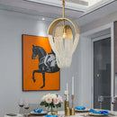 GobekUsa Crystal Tassels LED Ceiling Chandelier for Elegant Home Decor Lighting