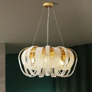 GobekUsa Crystal Tassels LED Ceiling Chandelier for Elegant Home Decor Lighting