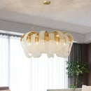 GobekUsa Crystal Tassels LED Ceiling Chandelier for Elegant Home Decor Lighting