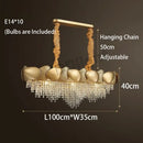 GobekUsa Crystal Tassles Pendant Light: Modern Luxury Chandelier for Living Room