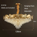 GobekUsa Crystal Tassles Pendant Light: Modern Luxury Chandelier for Living Room