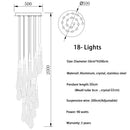 GobekUsa Crystal Tear Drop Ceiling Chandelier LED Pendant Light Fixture