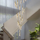 GobekUsa Crystal Tear Drop Ceiling Chandelier LED Pendant Light Fixture