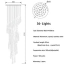 GobekUsa Crystal Tear Drop Ceiling Chandelier LED Pendant Light Fixture