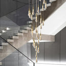 GobekUsa Crystal Tear Drop Ceiling Chandelier LED Pendant Light Fixture