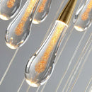 GobekUsa Crystal Tear Drop Ceiling Chandelier LED Pendant Light Fixture