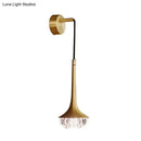 GobekUsa Gold Crystal Teardrop Wall Sconce Light - Modern 1-Head LED Fixture with Metal Backplate