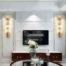 GobekUsa Crystal Torch Wall Lamp: Modern Light Luxury for Living Room, Bedroom, Study, Restaurant.
