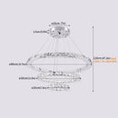 GobekUsa Crystal Triangle Chandelier: Modern K9 Pendant Light for Living & Dining Room