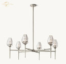 GobekUsa Crystal Tulip Chandelier Pendant Light Living Room Dining Bedroom Luxury Glass Lighting