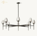GobekUsa Crystal Tulip Chandelier Pendant Light Living Room Dining Bedroom Luxury Glass Lighting