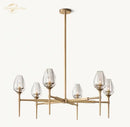 GobekUsa Crystal Tulip Chandelier Pendant Light Living Room Dining Bedroom Luxury Glass Lighting