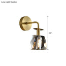 GobekUsa Modern LED Crystal Wall Sconce - Clear Half Ball Bedchamber Lamp