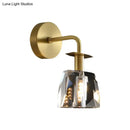 GobekUsa Modern LED Crystal Wall Sconce - Clear Half Ball Bedchamber Lamp