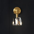 GobekUsa Modern LED Crystal Wall Sconce - Clear Half Ball Bedchamber Lamp