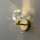 GobekUsa Crystal Wall Lamp: Modern Light Luxury LED Fixture for Bedroom, Living Room & TV Background