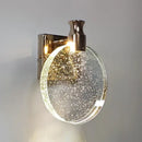 GobekUsa Crystal Wall Lamp: Modern Bedside Sconce for Bedroom, Living, Dining, Makeup