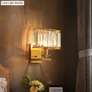 GobekUsa Modern Crystal Brass Wall Sconce