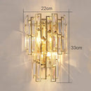 GobekUsa Crystal Wall Lamp for Modern Light Luxury Living Room, Bedroom, and Dining Area
