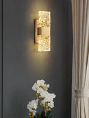 GobekUsa Crystal Wall Lamp for Modern Light Luxury Living Room and Bedside Wall Décor.
