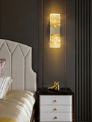 GobekUsa Crystal Wall Lamp for Modern Light Luxury Living Room and Bedside Wall Décor.
