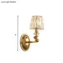 GobekUsa Modern Gold K9 Crystal Wall Sconce Light for Bedroom
