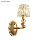 GobekUsa Modern Gold K9 Crystal Wall Sconce Light for Bedroom